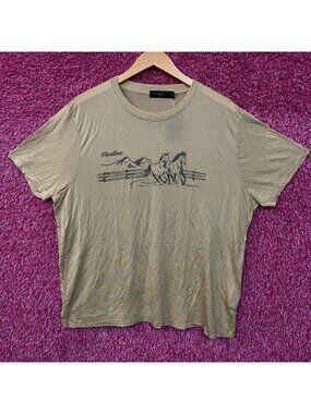 Junk Food Clothing Montana Horses Vintage Tissue T-Shirt 2XL